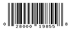 UPC barcode number 028000198558