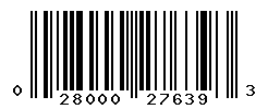 UPC barcode number 028000276393