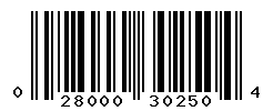 UPC barcode number 028000302504