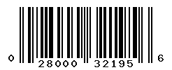 UPC barcode number 028000321956