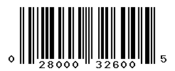 UPC barcode number 028000326005