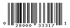 UPC barcode number 028000333171