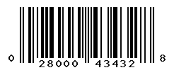 UPC barcode number 028000434328