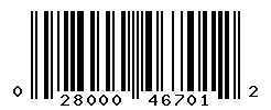 UPC barcode number 028000467012