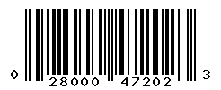 UPC barcode number 028000472023