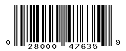 UPC barcode number 028000476359