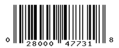 UPC barcode number 028000477318