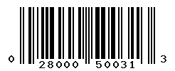 UPC barcode number 028000500313