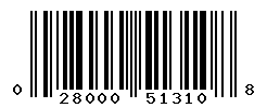 UPC barcode number 028000513108