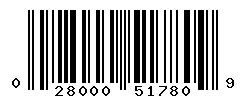 UPC barcode number 028000517809