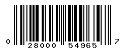 UPC barcode number 028000549657