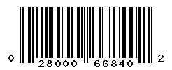 UPC barcode number 028000668402