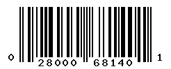 UPC barcode number 028000681401