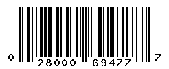 UPC barcode number 028000694777