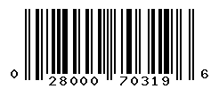 UPC barcode number 028000703196