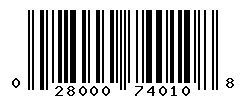 UPC barcode number 028000740108