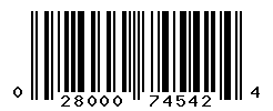 UPC barcode number 028000745424