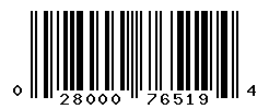 UPC barcode number 028000765194