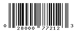 UPC barcode number 028000772123