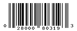 UPC barcode number 028000803193