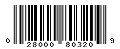 UPC barcode number 028000803209