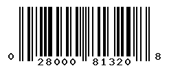 UPC barcode number 028000813208