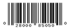 UPC barcode number 028000850500