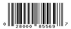 UPC barcode number 028000855697