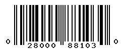 UPC barcode number 028000881030