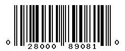 UPC barcode number 028000890810