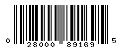 UPC barcode number 028000891695