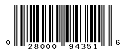 UPC barcode number 028000943516