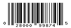 UPC barcode number 028000998745