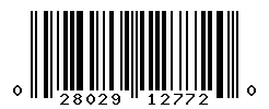UPC barcode number 028029127720