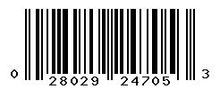 UPC barcode number 028029247053