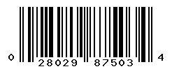UPC barcode number 028029875034