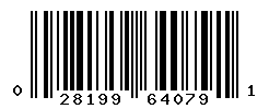 UPC barcode number 028199640791