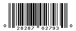 UPC barcode 028287027930