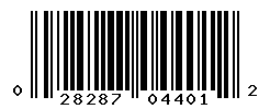 UPC barcode number 028287044012