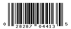 UPC barcode number 028287044135