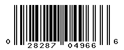 UPC barcode number 028287049666