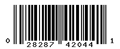 UPC barcode number 028287420441