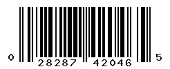 UPC barcode number 028287420465