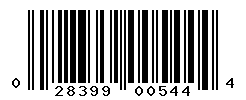 UPC barcode number 028399005444