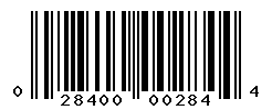 UPC barcode number 028400002844