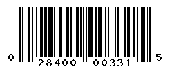 UPC barcode number 028400003315
