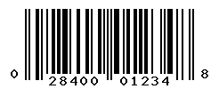 UPC barcode number 028400012348