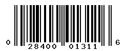 UPC barcode number 028400013116