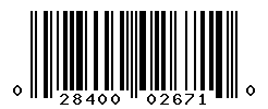 UPC barcode number 028400026710