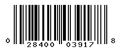 UPC barcode number 028400039178